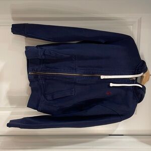 Polo Navy Blue Full Zip Hoodie